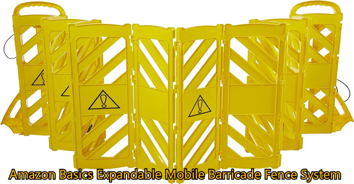 Amazon Basics Expandable Mobile Barricade Fence System